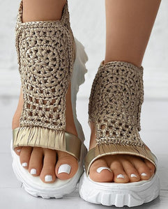 Braided Wedge Sandals