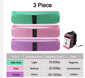 3 Piece Workout Resistance Exercise Bands