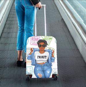 Fly Girl I'm Out Luggage Cover