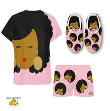 Load image into Gallery viewer, Afro Woman Plush Slippers