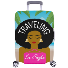 Load image into Gallery viewer, Traveling Aruba Lady Luggage Cover