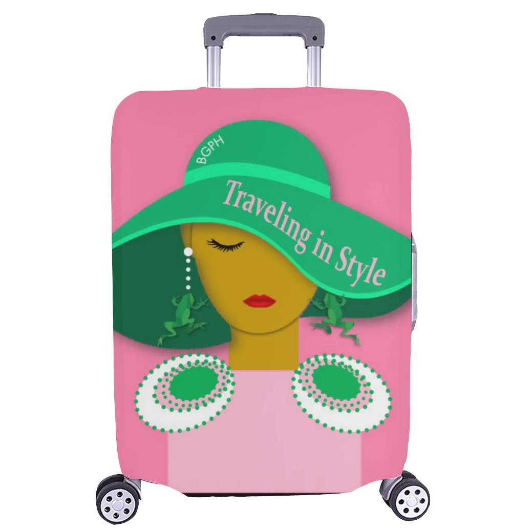 Traveling In Style (Frog) Luggage Cover