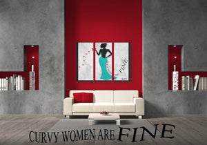 Curvy Women Are Fine 3-Piece Wall Art