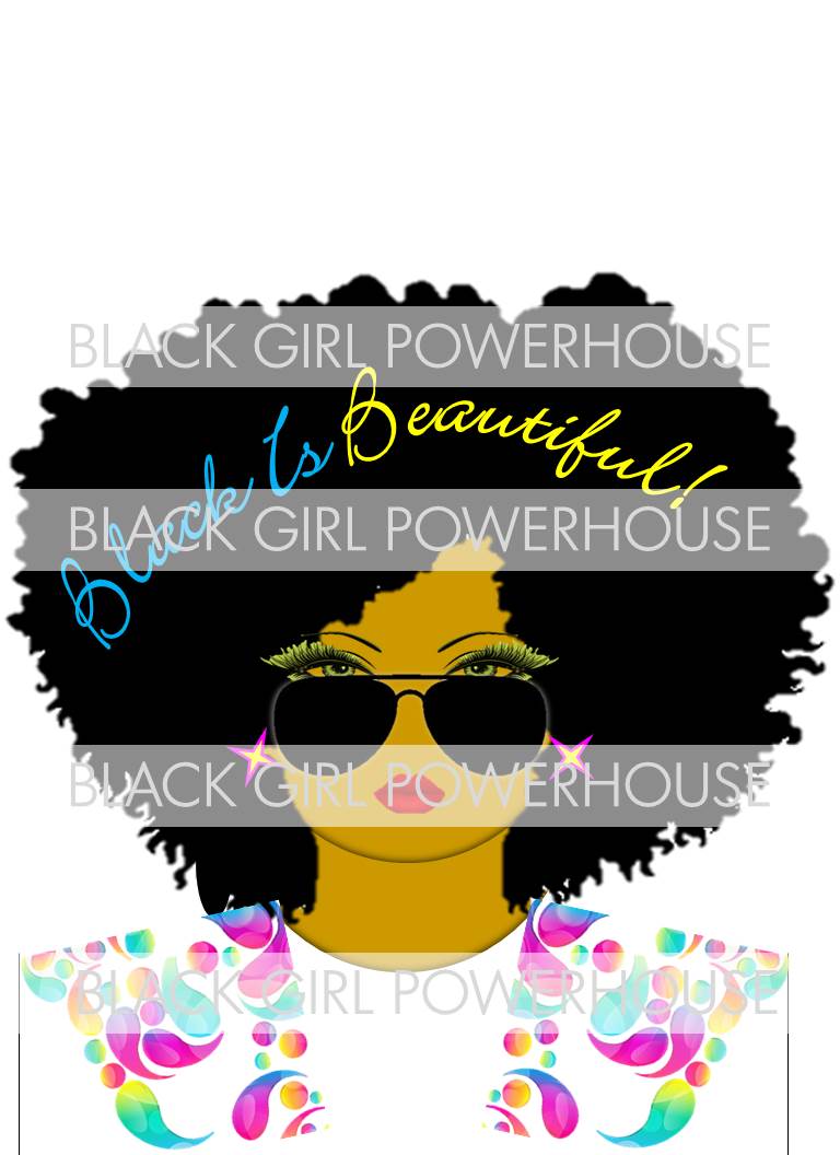 Black Is Beautiful Lady PNG