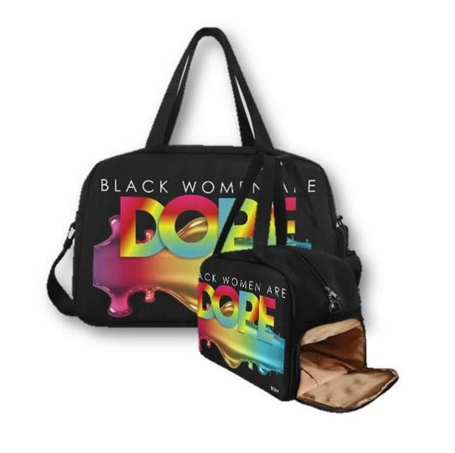 Black Women/Girls DOPE Workout Traveling Bag