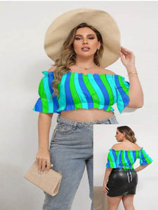 Crop Top with Puff Sleeves