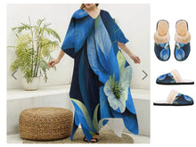 Load image into Gallery viewer, Flower Print Silk Lounging Gown