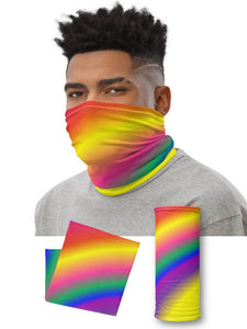 Rainbow Colors Face & Neck Gaiter Mask