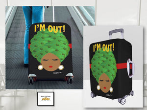Turban Lady I'm Out Luggage Cover