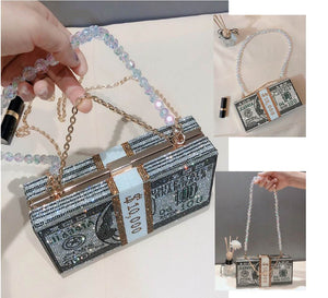 Stack of Cash Bling Clutch