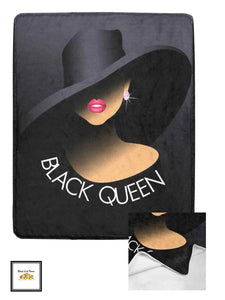 Black Queen Blanket or Quilt