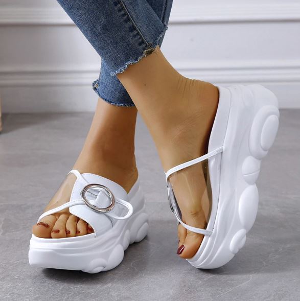 Thick-Heeled Fashion Slippers