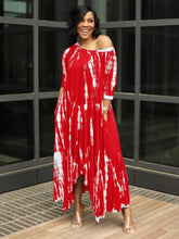 Load image into Gallery viewer, Tie Dye Off-the-Shoulder Maxi Dress
