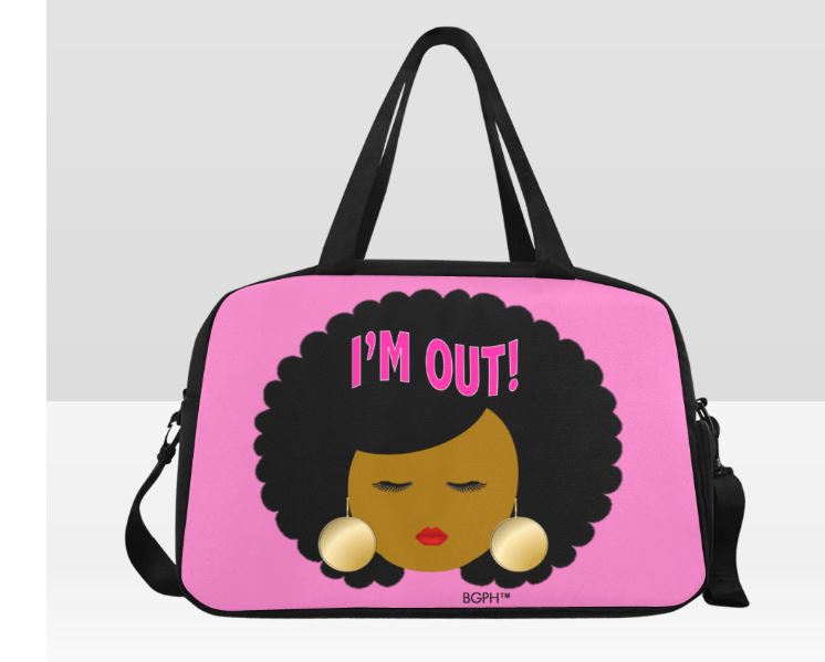 Afro Girl I'm Out Traveling Bag