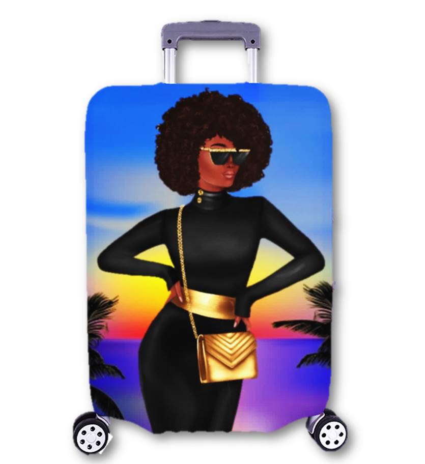 Tropical Diva D Luggage Cover