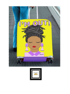 Up Do Lady Luggage Cover