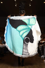 Load image into Gallery viewer, Island Girl Ocean Blue Shawl/Wrap